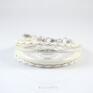 Lili Arts bransoletka - biała rzemienie, klasyczna elegancka kluczyk