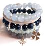 niebieskie kamienie bransoleta navy stones&clover charms