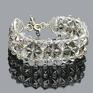 szare bransoletka swarovski sparkling grey elegancka plecione