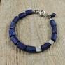 Bransoletka z lapis lazuli w oksydowanym srebrze 475 srebro 925