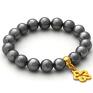 złote perła black lava & steel pearl set with pendants kwiat majorka