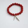 Bracelet by SIS: piórko w czerwonym marmurze - prezent marmur