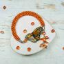 Bransoletka z motylem - słoneczna pomarańcz - biżuteria motyle