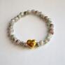 Bracelet by SIS: złote serce w mozaikowych koralach - glamour mozaika prezent