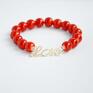 Bracelet by SIS: love w czerwonych koralach korale