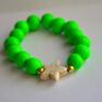 Bracelet by SIS: gwiazda w neonowo zielonych kamieniach - nowość neon zielony