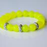 nowość bracelet by sis: neonowy żółty jadeit nwon