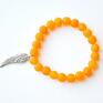 jadeit bracelet by sis: skrzydło w pomarańczowych prezent