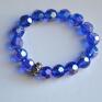 bracelet by sis: korale w kolorze electric blue szklane