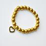 Bracelet by SIS: serce w złotych kamieniach - heart złoto