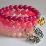 jadeit bracelet by sis: kamienie z różowy