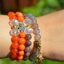Bracelet by SIS: elegancka bransoletka z pomarańczowych kamieni ozdobnych nowość kamienie