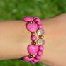kamienie bracelet by sis: elegancka bransoletka z różowych prezent howlit