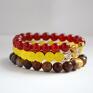 żółty bracelet by sis: elegancka bransoletka z jasno żółtych kamienie prezent