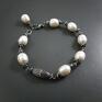 Irart frapujące bransoletka z oksydowane perły