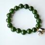 charms jadeit bracelet by sis: panda w zielonych kamieniach prezent