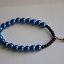 Bracelet by SIS: piórko w niebieskich perłach - perły prezent