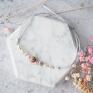 Śliczna delikatna bransoletka z mineałami i perełkami - minimalistyczna kamienie naturalne