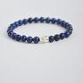 srebro bracelet by sis: lapis lazuli ze srebrną kamienie modna