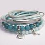 serce turquoise & silver jaspis zawieszki