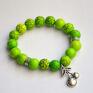 Bracelet by SIS: wiśnie w kamieniach - nowość zielony prezent