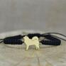 bransoletka z biżuteria z psem malamut ze srebrnej blachy próby 925, wymiary pieska: 19,4x16,2 malamute