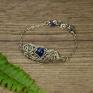 bransoletka lapis lazuli stal wire wrapping