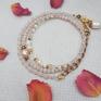 różowe korale perłowa biżuteria perły - synonim elegancji w swobodnej, lekkiej formie bransoletki