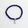 ACHA Studio handmade prezent dla kobiety z kamieni lapis lazuli i srebro srebrna bransoletka gwiazdka