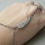 Katia i krokodyl Angel - bracelet and ring chain - oksydowane srebro