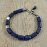 Bransoletka z lapis lazuli w oksydowanym srebrze 475 srebro 925