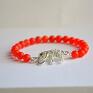 Bracelet by SIS: cyrkoniowy słoń w czerwonych kamieniach - prezent jadeit