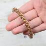 Kameleon koraliki ręcznie pleciona bransoletka z pięknie mieniących się szklanych biżuteria skarabeusz