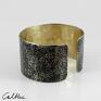Caltha duża bransoleta mosiężna lawa - (2100 17) metalowa w kolorze złota