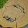 niebieskie bransoletka lapis lazuli regulowana stal wire wrapping