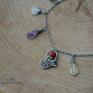 magiczna kolorowa bransoletka, wire wrapping, stal ametyst