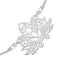 bransoletka modna srebrna łańcuszkowa zdobiona ażurowym lotosem srebro