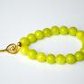 Bracelet by SIS: złoty klucz w jasno zielonych kamieniach - marmur nowość