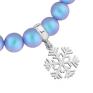 niebieska bransoletka z pereł swarovski® crystal ze srebrną śnieżynką prezent