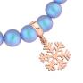śnieżynka bransoletka niebieska z pereł swarovski® crystal ze perły