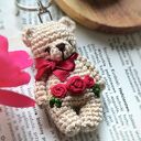 Miś breloczek Bordo Rose