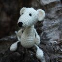 BIAŁY SZCZUR - brelok, zawieszka do torby, plecaka, kluczy