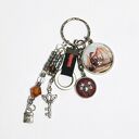 Breloczek Smok z sercem steampunk i kluczykiem