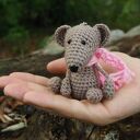 BEŻOWY SZCZUREK brelok, zawieszka do torby, plecaka, kluczy