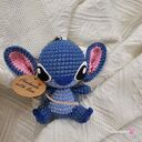 Stitch wykonany na szydełku - mała zawieszka-brelok