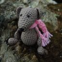 BEŻOWY SZCZUREK - brelok, zawieszka do torby, plecaka, kluczy