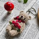 Miś breloczek Bordo Rose