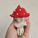 Ręcznie robiony muchomorek - brelok, zawieszka i ozdoba handmade