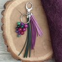 Brelok z kamieniami naturalnymi - Lavender III