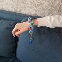 Brelok do kluczy w stylu gumki do włosów Scrunchie